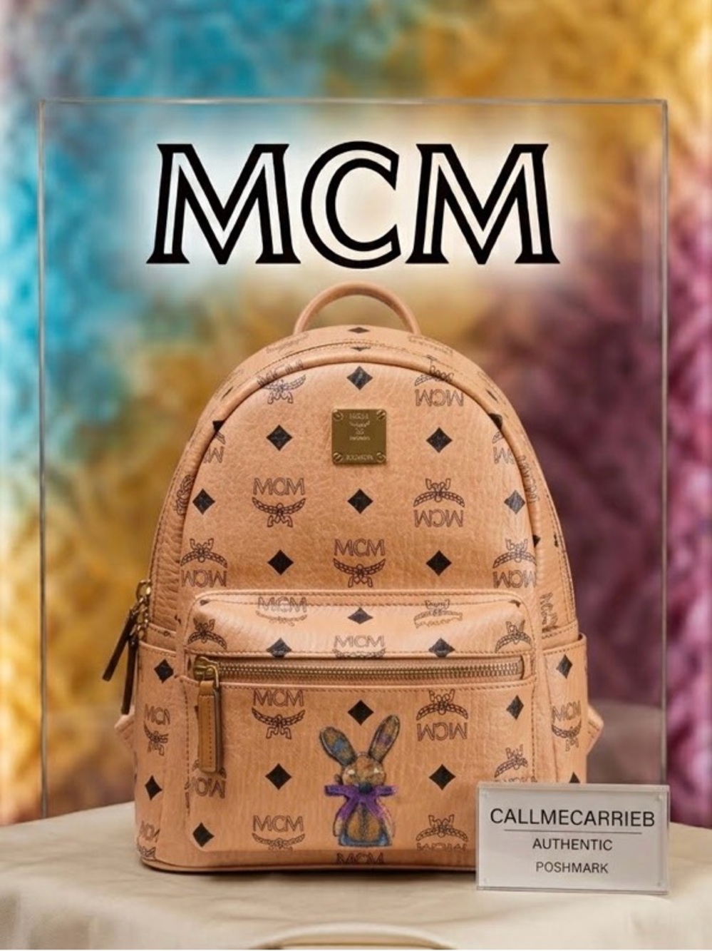 🛍️MCM Authentic Limited Edition Visetos Stark Rabbit Backpack Vintage 2017